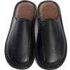 Rimo-Genuine Touch Pantofole da uomo in pelle - Pantofole fatte a mano con suola antiscivolo, comode e robuste, taglie 41-47, Nero , 47 EU