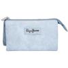 Pepe Jeans Jana, zaini casual, borse da viaggio, blu e beige, realizzati in poliestere e con dettagli in pelle sintetica, di Joumma Bags