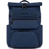 PIQUADRO, Roll-top backpack for computer and iPad® with bike helmet strap, sternum strap, anti-theft cable and RFID anti-fraud protection, BLU