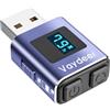 Vaydeer Mini mouse jiggler in metallo, realizzato in lega di alluminio di alta qualità, durata maggiore, plug and play, 100% non rilevabile, 3 tracce naturali e casuali, mouse USB Mover per aumentare