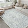 HUGEAR Vintage Tappeto Salotto Blu Tappeti 150x210cm Soggiorno Antiscivolo Lavabile in Lavatrice Tapette Camera da Letto Sala Ufficio Bambina Bambino Pelo Corto Grande Carpet