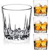 GLASKEY Bicchieri da Whisky Set di 4,Bicchiere da Cocktail Cristallo senza piombo da 300 ml, Bicchiere da Whisky per Bourbon Rum Vodka Scotch Gin Cognac Acqua,Lavabile in Lavastoviglie