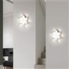 TZSMUM LED Interni Applique da Parete 12W Forma di Fiore Lampada da Parete 3000K/6000K Moderna Luce da Parete Creativo Acrilico Applique da Parete Camera da Letto Comodino (Bianco,Luce Bianca)
