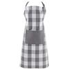 DII Buffalo Check Kitchen Collection, grembiule da cuoco classico della fattoria, taglia unica, grigio e bianco