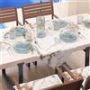 PETTI Artigiani Italiani - Tovaglia Centrotavola Moderno Effetto Marmo Bianco, Centrotavola da Cucina 90x90 cm, 100% Made in Italy