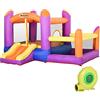 Outsunny Castello Gonfiabile per Bambini da Giardino, Parco Acquatico Gionfiabile con Scivolo, Trampolino e Piscina, Multicolor, 280x 250x170cm