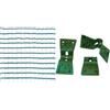 Tenax Rete Antigrandine Tessuta Defender 4,00x10 m, Verde, 4,00 x 10 m & Clips Rete 3,5 cm Verde, Confezione da 24 Clips, Clips per Il Fissaggio di reti tessute frangivista e ombreggianti
