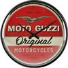 Nostalgic-Art Orologio da muro retrò, Ø 31 cm, Moto Guzzi - Original Motorcycles - Idee regalo per motociclisti, Official License Product (OLP), decorazione per la cucina grande, design vintage