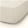 Cuore di lino - Lenzuolo sotto con Angoli in Puro Lino 100% Made in Italy Bianco Panna Matrimoniale (180x200x30cm)