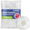 MAQIHAN 200 coperture per ciotole per la lievitazione del pane - involucro di plastica medio per alimenti lievitazione naturale lievitazione cottura elastico riutilizzabile coperture per piatti