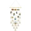 Generico Portafoto da Parete con Luci LED, 20 Mollette in Legno, Stile Boho, Decorazioni Casa, Idee Regalo Donna Originali, Cornici Foto Multiple da Parete, Regali Compleanno per Lei e Arredamento Moderno