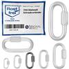 NietFullThings 4 pezzi 5-mm V4A acciaio inox connettore a vite forma corta dritta e robusta carico di rottura 930 kg connettore rapido moschettone avvitabile fissaggio a sgancio rapido