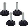 Bulldog Castors Piedini di livellamento regolabili, set da 4, filettatura M8 con diametro del piede di 30 mm, ideali per mobili, elettrodomestici e piccole attrezzature
