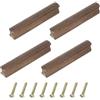 QUARKZMAN 4pz Maniglie per Cassetti in Legno con Viti Set 96mm/3,78 Foro Spaziatura Mobili Comò con Armadi Legno Noce Nera