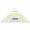 Westcott Goniometro 22 cm con manico staccabile | Goniometro in plastica trasparente con scala gialla | Scala tecnica e goniometro per scuola, università o ufficio | E-10134 00