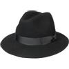 LIPODO New York Cappello Traveller Feltro di Lana Fascia Unicolore Made in Italy Unisex Estate Inverno