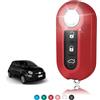 TOOMUME Cover Chiave TPU Trasparente Lucido, Custodia Chiave Copri Chiave Adatto per Fiat 500 500L 500C Grande Punto Panda Brava Bravo Doblo Ducato Abarth Lancia Y Ypslon Delta Musa