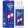 Lemeitu Colla puzzle aggiornata con testa in spugna, asciugatura rapida, colla puzzle luminosa e idrosolubile, adatta per puzzle da 2000-5000 pezzi, colla puzzle per cornice, accessori puzzle