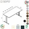 SEIPO T-LEG tavolo riunione LINEARE P. 700 monobloco struttura metallica gambe a T Seipo TL.0890 91 92 93 94 95