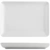 H&H Pearl, Set 6 Piatti Rettangolari, 13x18 Cm, in porcellana, bianco