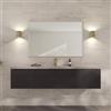 Loevschall Refine Specchio | Specchio da parete oro con cornice | 120 x 75 cm | Specchio decorativo per bagno, soggiorno, camera da letto e corridoio | Minimalista ed elegante specchio in ottone