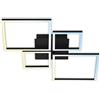 Briloner - Plafoniera a LED, Lampada da Soffitto Dimmerabile, Include telecomando, Controllo Temperatura Colore, Funzione Luce Notturna e Timer, Nero, 38 Watt, 4.000 Lumen, 750 x 467 x 75 mm (LxWxH)