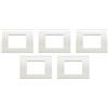 BTicino Slna4083Biff Placca Livinglight, Bianco Opaco, 5 Pezzi