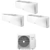 Unical Climatizzatore condizionatore TRIAL SPLIT AIR CRISTAL 10+10+10 Un.Esterna XMX3 21HE 21000 BTU 10000+10000+10000 INVERTER (WI-FI OPTIONAL) Garanzia 5 Anni Gratuita!!!