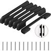 Lxoraziy 6 Pezzi Maniglie Cucina Distanza fori 160 mm, Maniglie per Mobili da Cucina Nero, Maniglia in Lega di Alluminio per Mobili da Cucina Decorazioni
