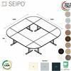 SEIPO T-LEG tavolo riunione DIREZIONALE composto struttura metallica gambe a T Seipo COMPO 5