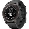 Garmin Cinturino Fenix 7, Grigio/Nero, 47mm, Pro Sapphire Solar
