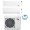 Mitsubishi Climatizzatore Condizionatore Mitsubishi MSZ-AY Wifi R32 Dual Split Inverter 12000 + 15000 BTU con U.E. MXZ-3F54VF Classe A+++/A++