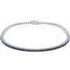 ALFIERI & ST. JOHN Bracciale tennis alfieri & St John collezione mirror in oro bianco con punte brunite e diamanti neri ct 2,03. Lunghezza 19,5cm