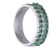 ALFIERI & ST. JOHN Anello dalila con diamanti e smeraldi ct. 0,97