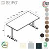 SEIPO T-LEG SCRIVANIA LINEARE P. 800 monobloco struttura metallica gambe a T Seipo TL.0840 41 42 43 44 45