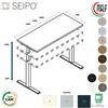 SEIPO T-LEG SRIVANIA regolabile in altezza P. 600 monobloco struttura metallica gambe a T Seipo TL.0200 01 02
