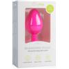 Easytoys Diamond - plug anale medio rosa con pietre bianche