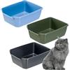 Ferplast Lettiera Gatto, Toilette per Gatti Grandi, in Plastica con Bordi Alti, Facile e Veloce da Pulire L 46 x W 36 x H 16,2 cm, Vari Colori