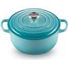 LE CREUSET Cocotte Evolution in Ghisa 24 cm Blu Caribe