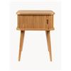 Zuiver Comodino in legno con anta scorrevole e frontale scanalato Barbier
