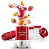 GOURMETmaxx Nutrition Blender | Smoothie Maker con set di accessori XXL | 11 pezzi | Frullatore con ricette, coperchi "to go" e "fresh-keeping" | Robot da cucina per smoothie, frullati & co.