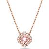 Swarovski Collana Una, Quadrifoglio, Rosa, Placcato color oro rosa