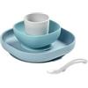 Suavinex Béaba Set Pappa Svezzamento Completo Verde in Silicone 4pz di Suavinex