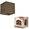 LEDVANCE Decor Cardboard Square marrone in cartone ondulato, leggera, E27,