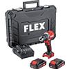 Flex Trapano avvitatore a batteria DD 2G 18.0 EC LD/2.5 Set (avvitatore a batteria con batteria da 2,5 Ah, 18 V, motore brushless, 2 marce, impugnatura ergonomica, luce a LED)