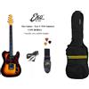 EKO Tero V-NOS SUNBURST Chitarra elettrica stile tele kit Borsa Tracolla e Cavo