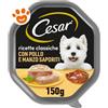 Cesar Dog Ricette Classiche con Pollo e Manzo in Patè - Vaschetta Da 150 Gr