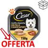 Cesar Dog Ricette Classiche con Pollo e Manzo in Patè - Vaschetta Da 150 Gr - CONFEZIONE RISPARMIO