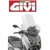GIVI PARABREZZA COMPLETO trasparente YAMAHA X-Max 125 / 300 2023 2024 GIVI 73 x 62 cm