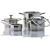 Moneta Accordo Inox Batteria di 6 Pezzi, in Acciaio Inossidabile con Manico in Microfusione, Acciaio Inossidabile, Inox, 6 Pezzi Set